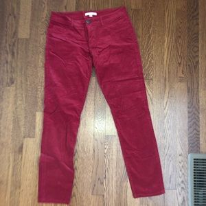 Cabi red skinny corduroy